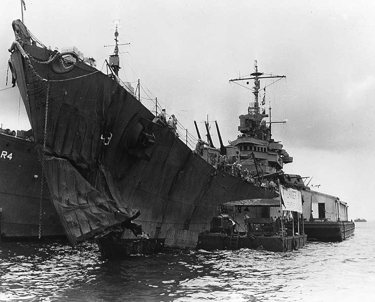 USS St Louis after Battle of Kolumbangara